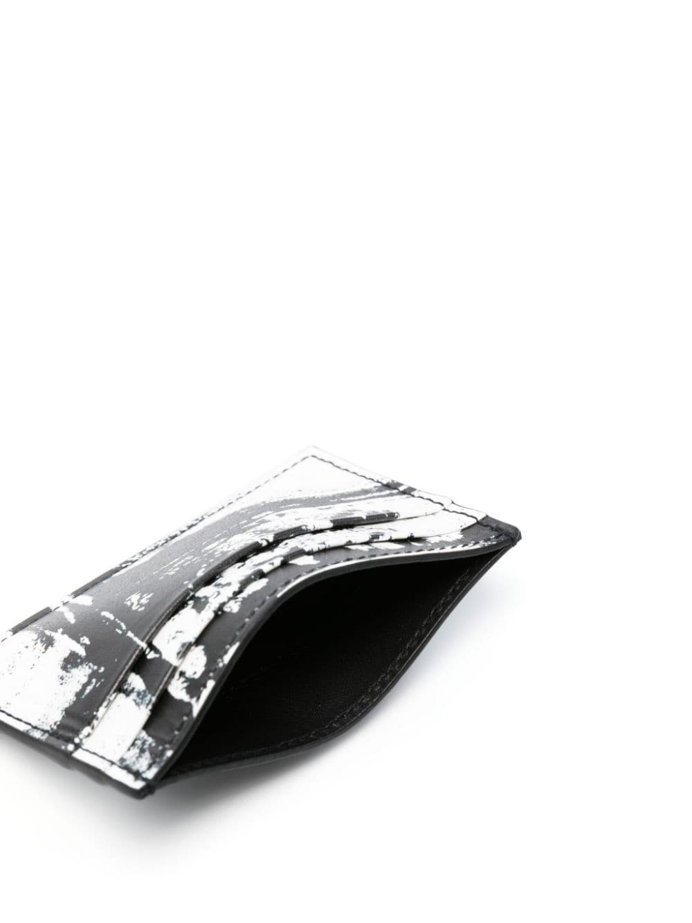 Graffiti-print leather cardholder - 3