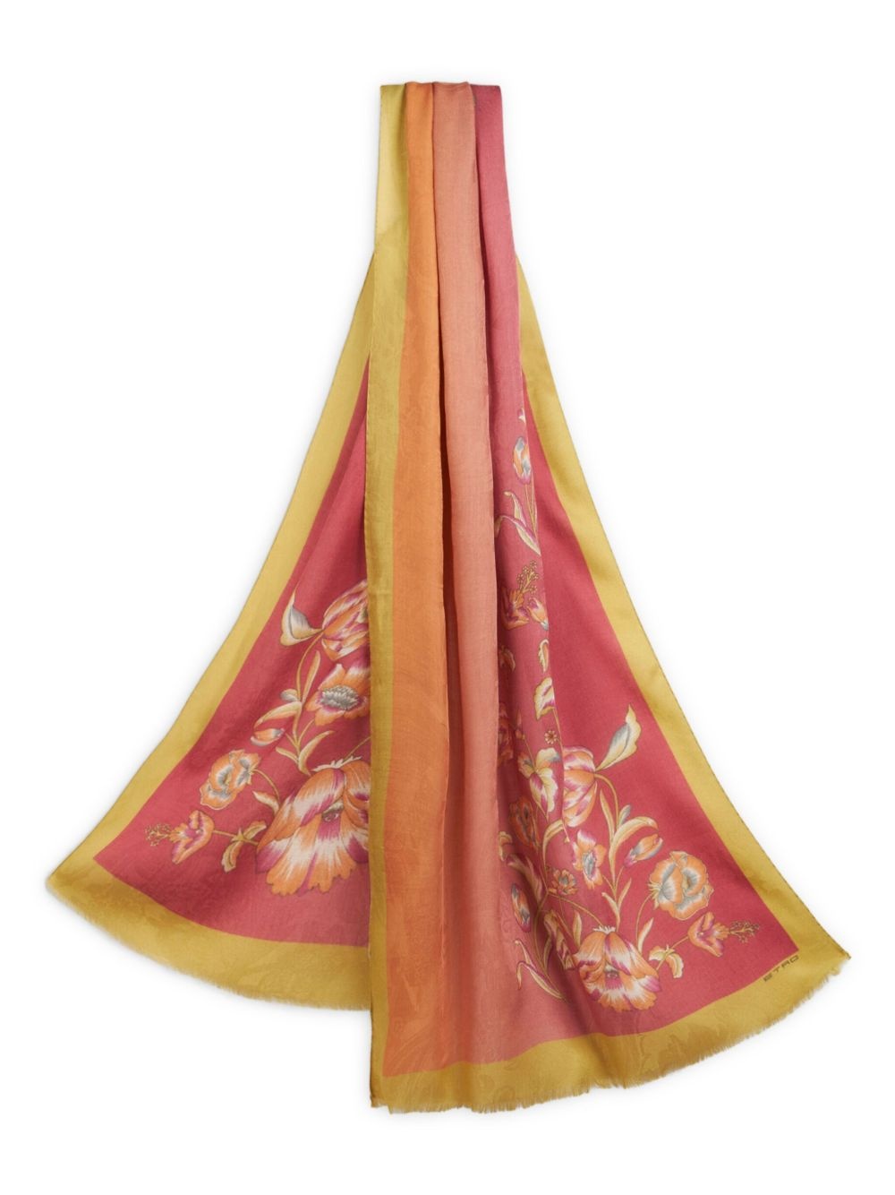 floral-print scarf - 3