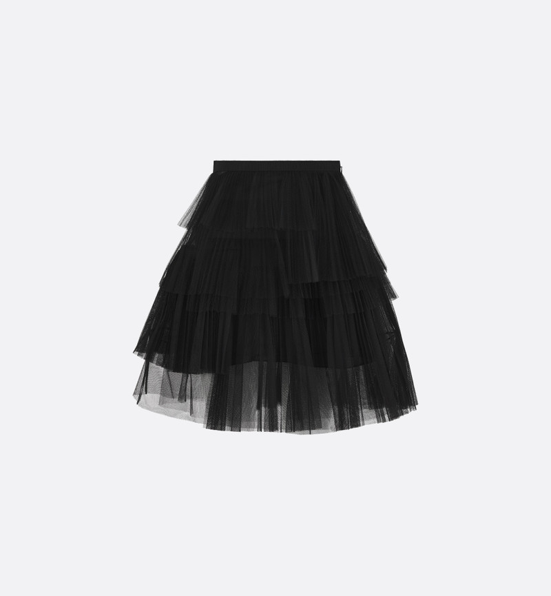 Short Asymmetric Pleated Skirt 1