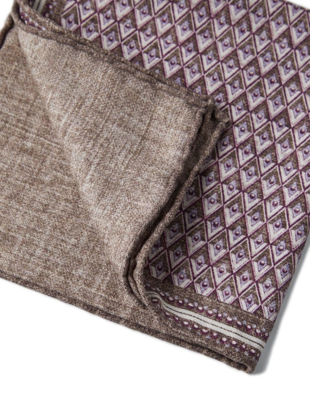 geometric-pattern silk pocket square - 2