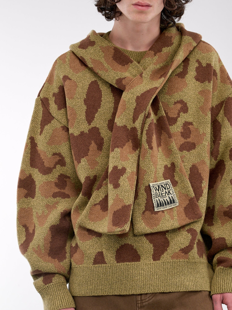 Camouflage Knit Hooded Sweater 4