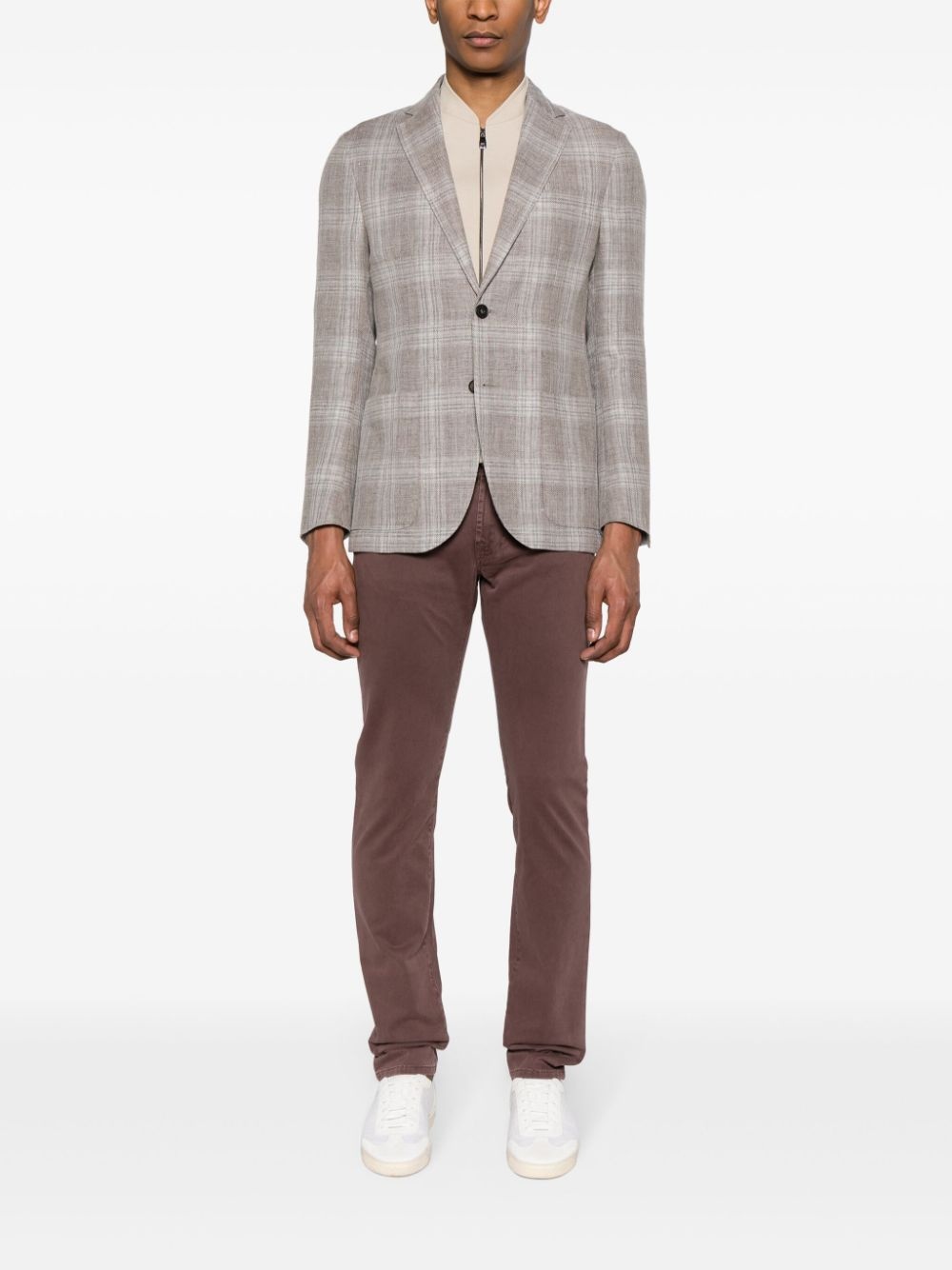 layered single-breasted blazer - 2