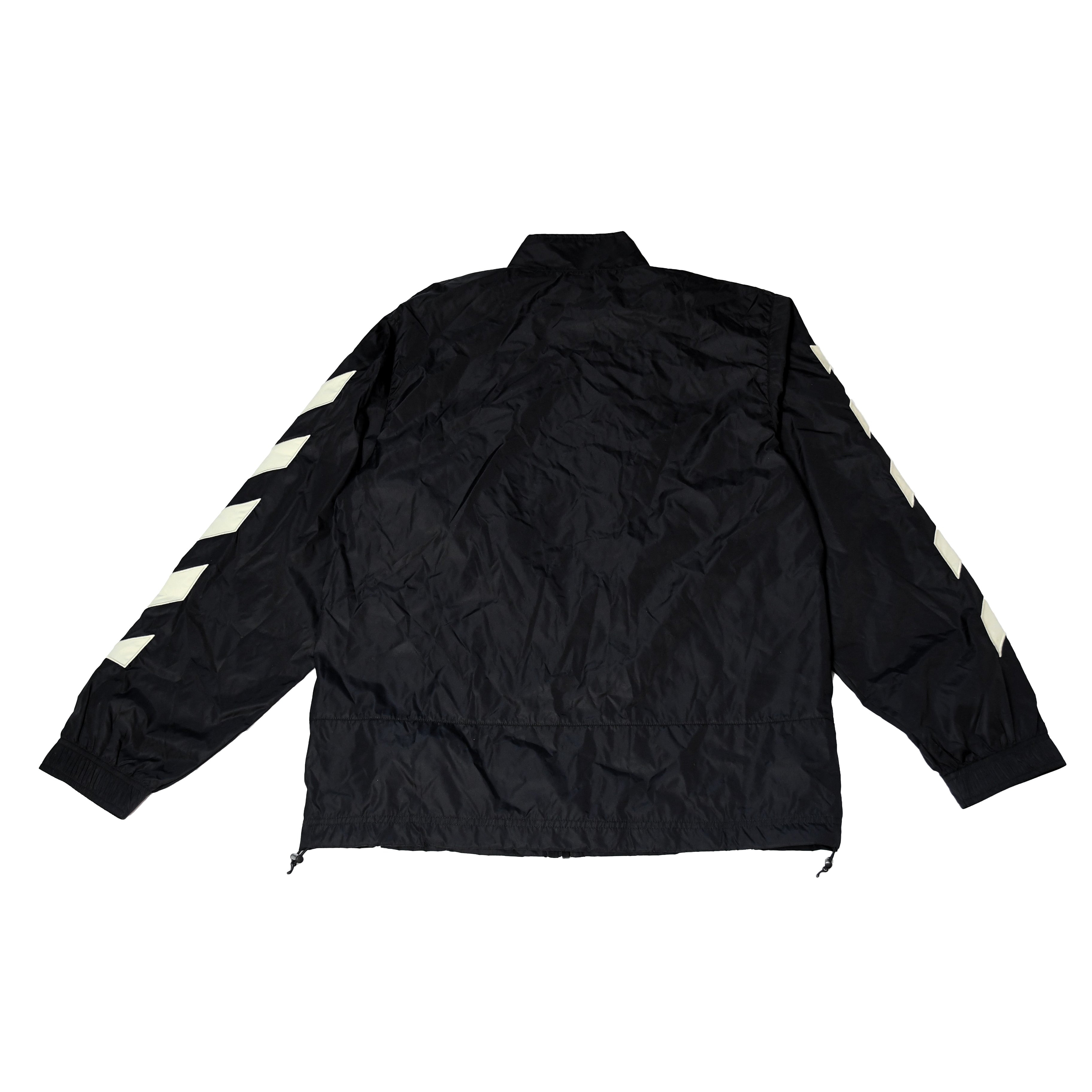 Off-White Diagonal-Stripe Nylon Track Jacket Black - 2