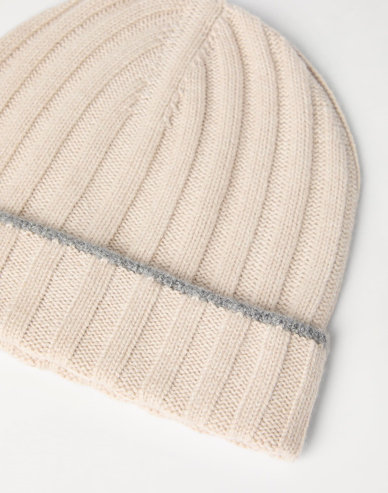 Cashmere rib knit beanie - 2