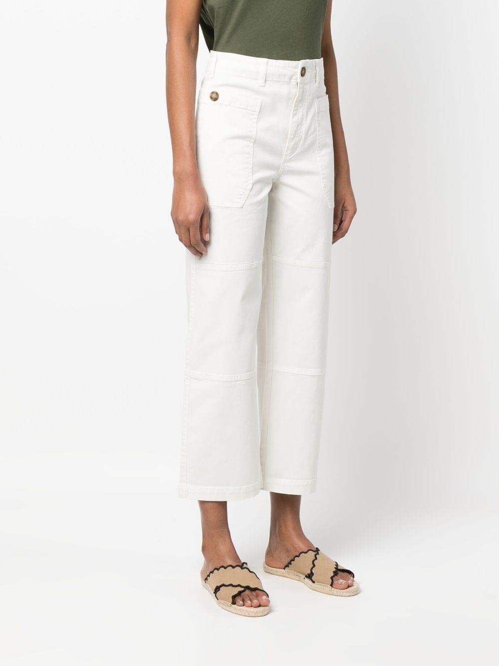straight-leg utility trousers - 3