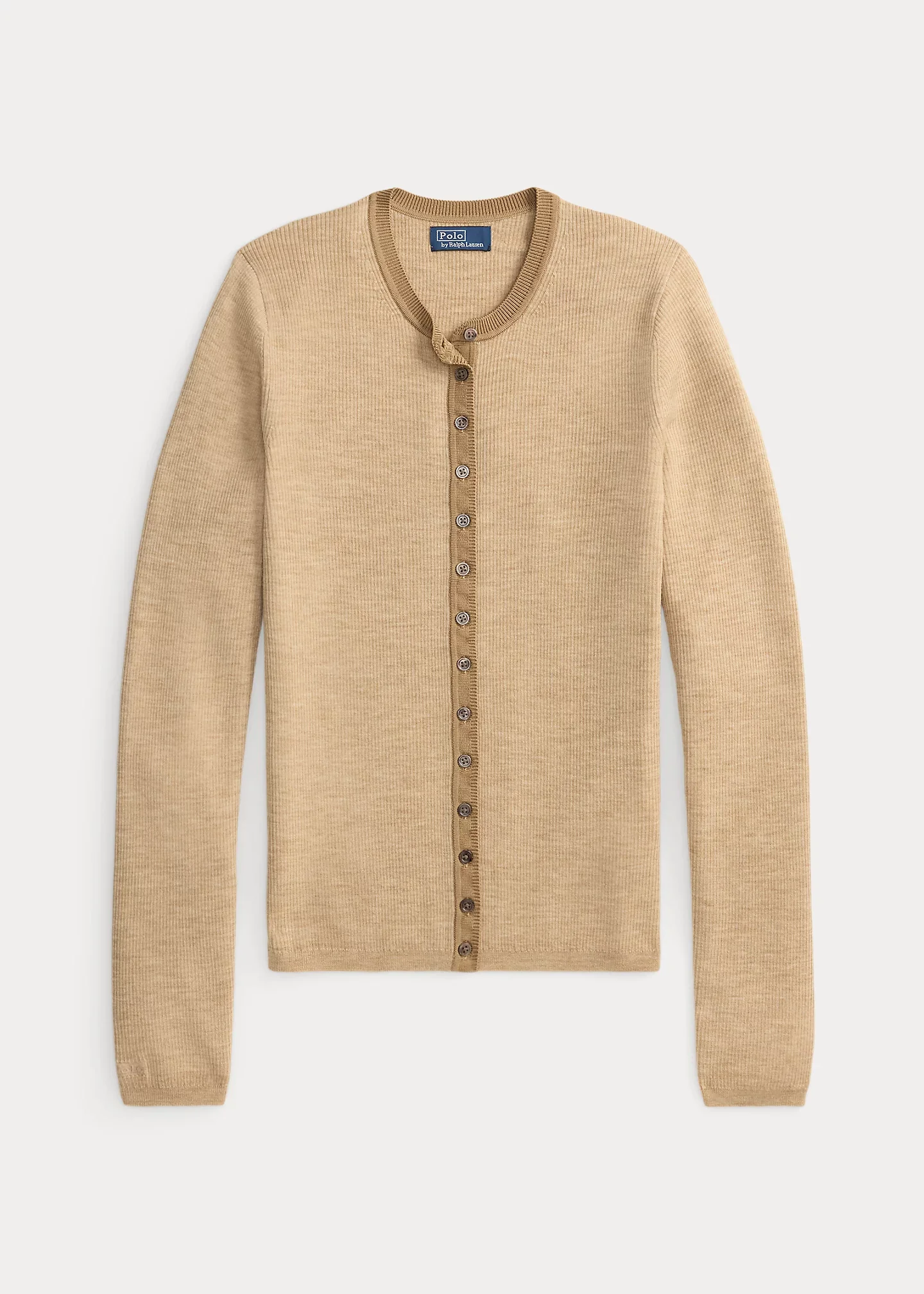 Rib-Knit Wool Cardigan - 1