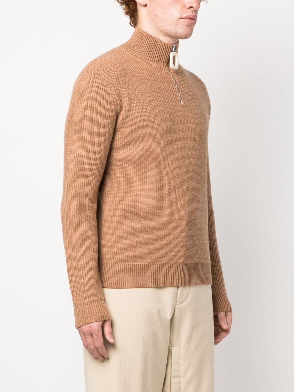 Puller half-zip ribbed jumper - 3