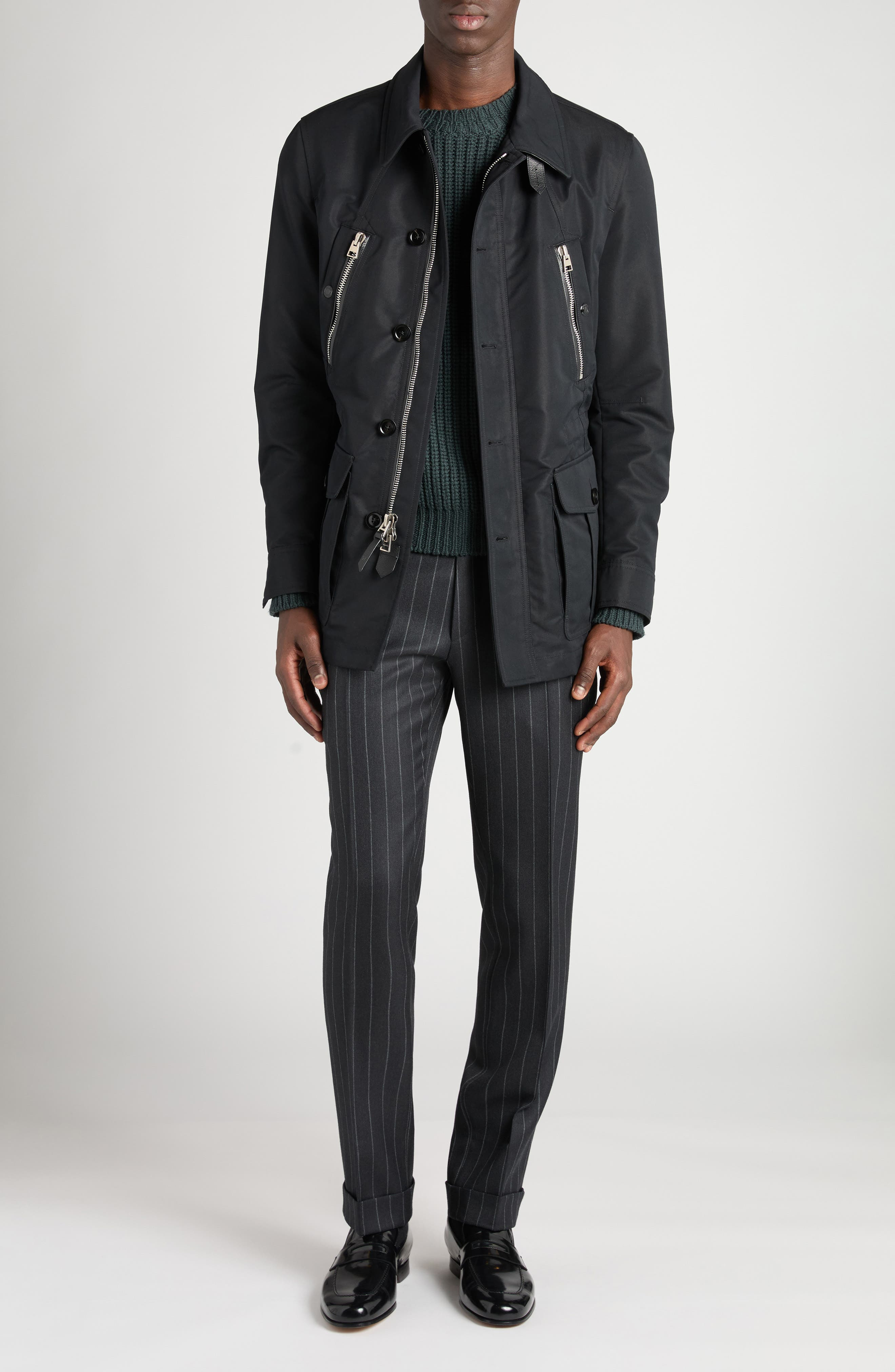 TOM FORD Cotton Blend Field Jacket in Lb999 Black at Nordstrom - 2