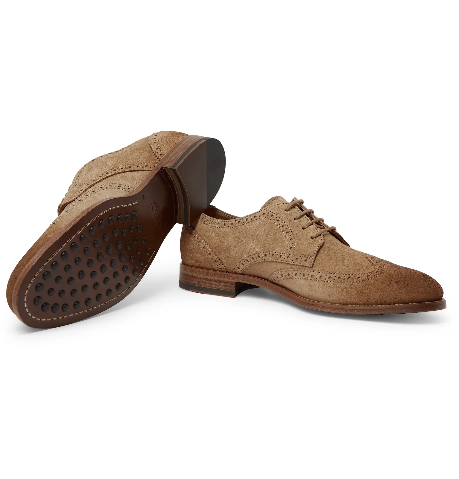 Gommino Burnished-Suede Brogues - 3