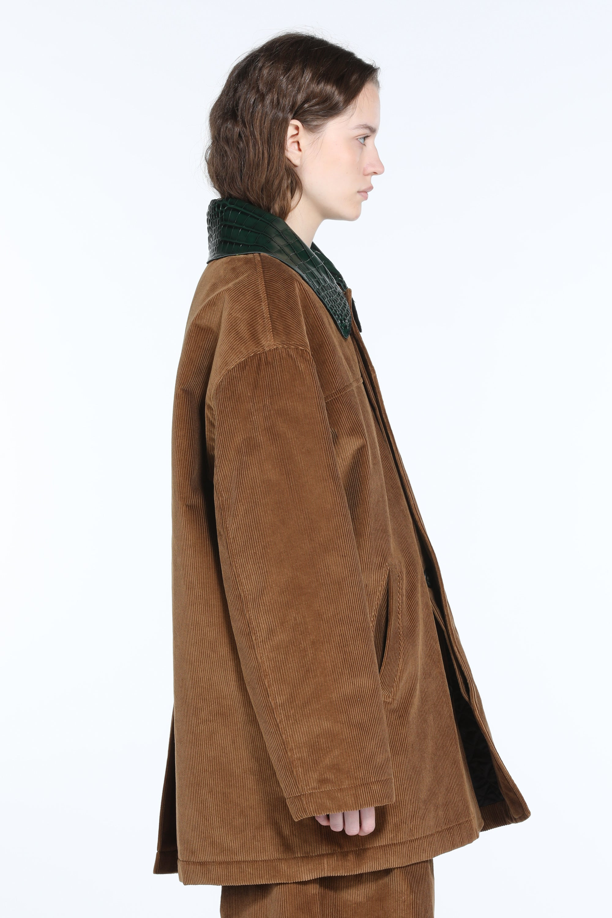 VELVET JACKET WITH CONTRASTING COLLAR - 3
