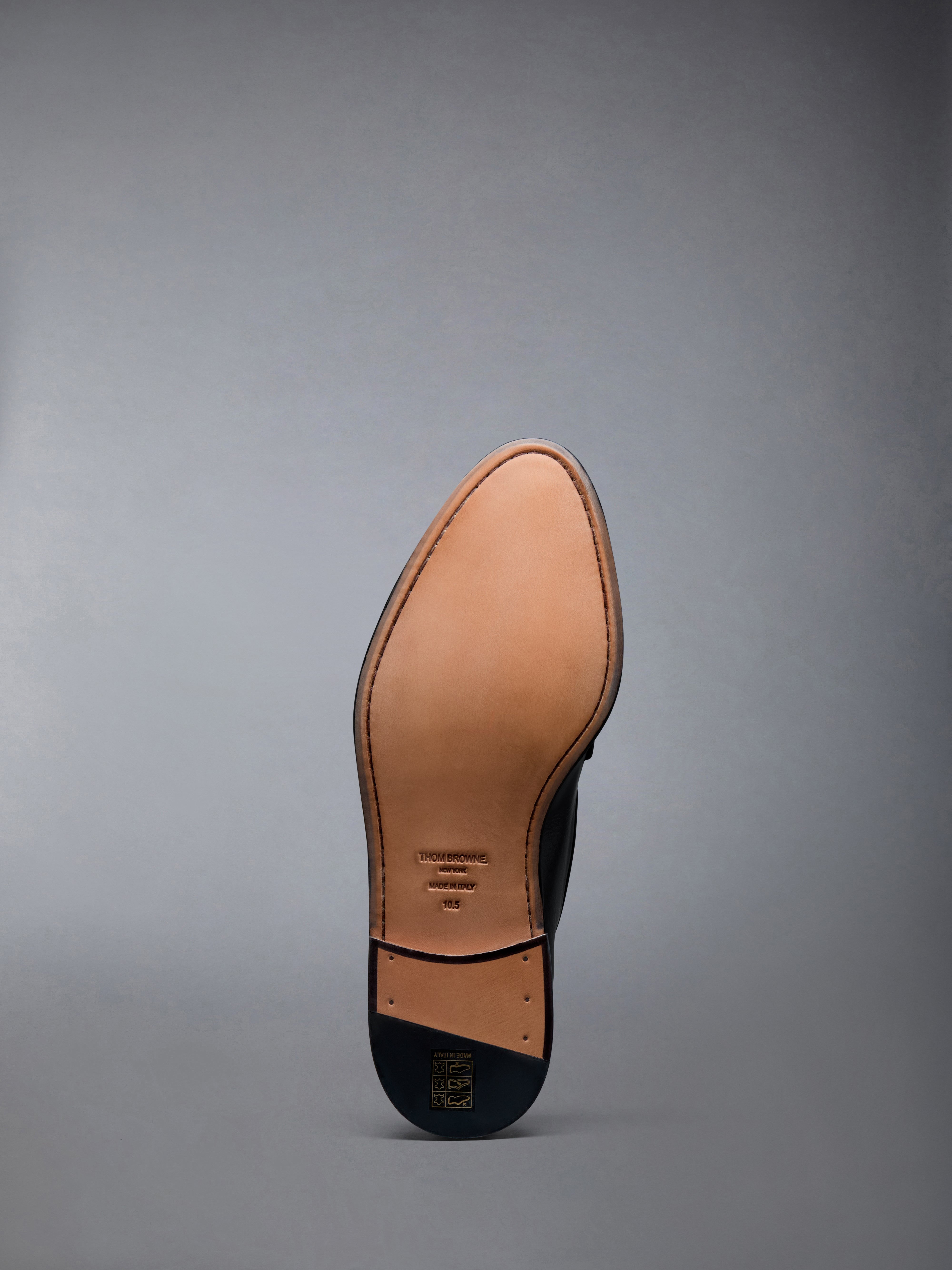 VITELLO CALF & PEBBLE GRAIN PENNY LOAFER - 6