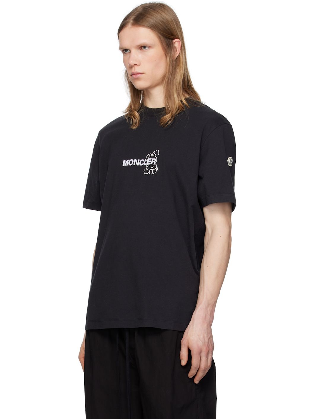 Moncler x FRGMT Hiroshi Fujiwara Black Cartoon Logo T-shirt - 4