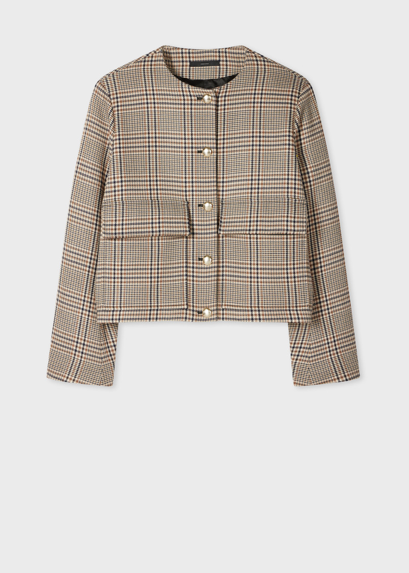 Women's Brown Houndstooth Jacket 1