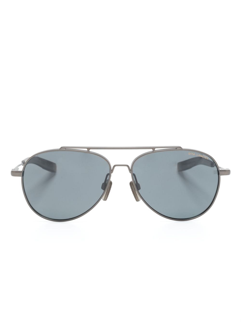 double-bridge pilot-frame sunglasses - 1