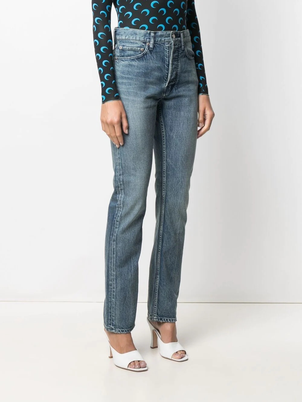 high-rise straight leg jeans - 4