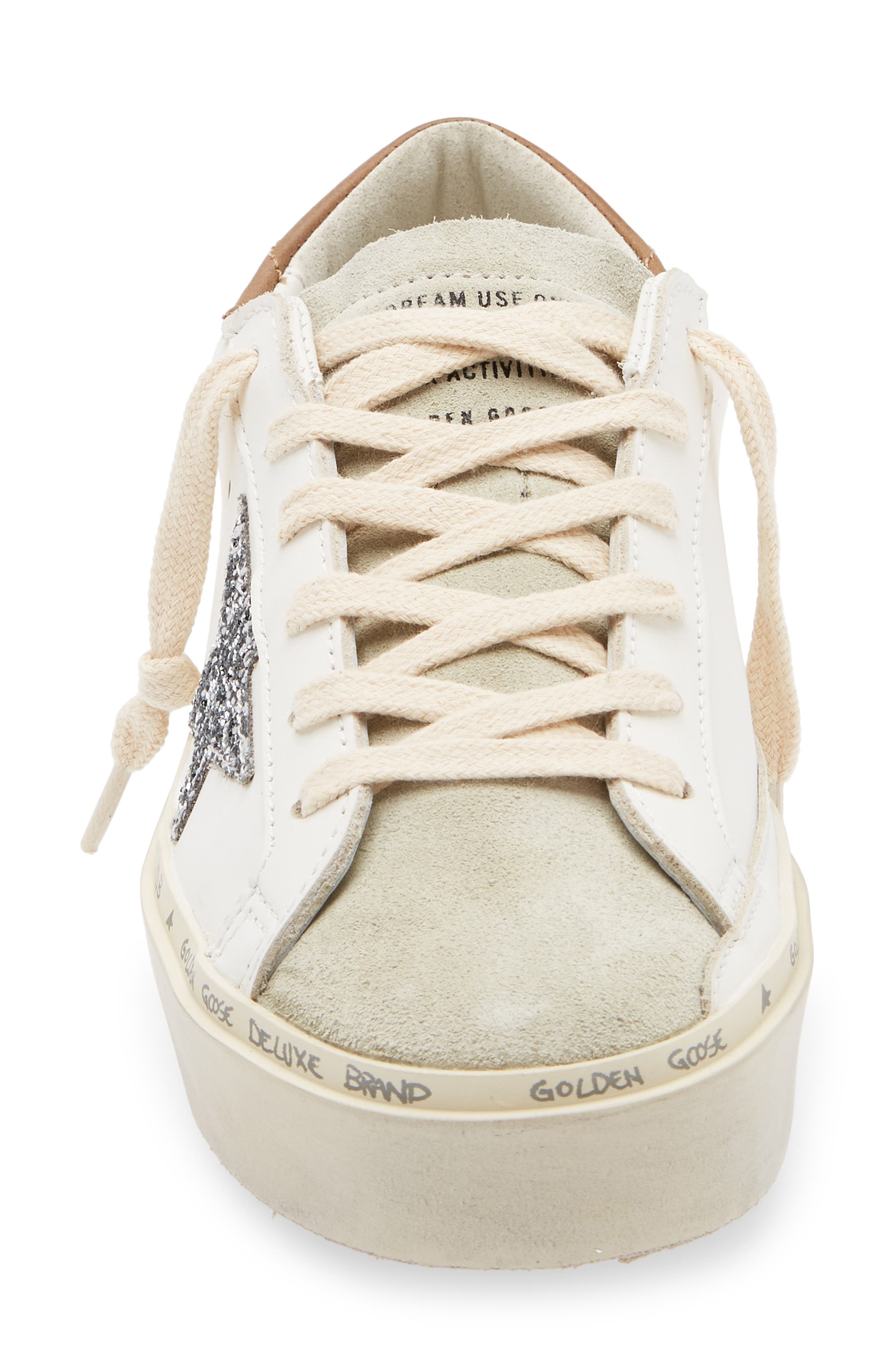 Golden Goose Hi Star Platform Sneaker in White/Ice/Silver/Taupe at Nordstrom - 4