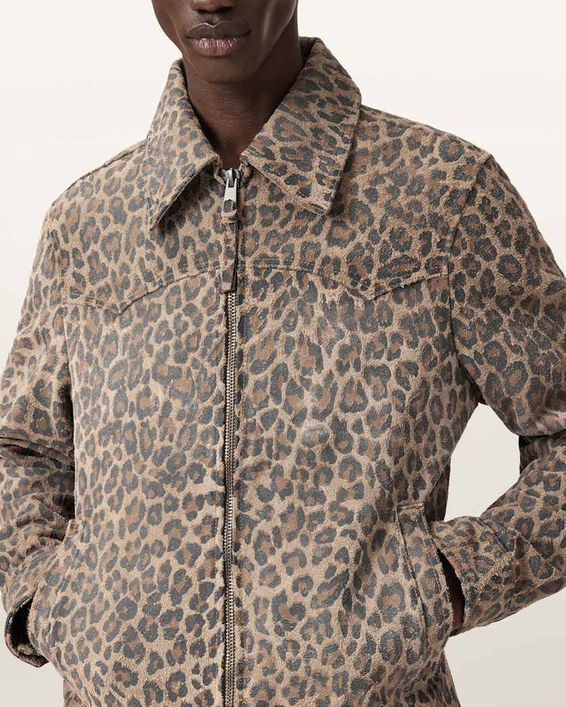DELLCOT LEOPARD PRINT SUEDE JACKET 4