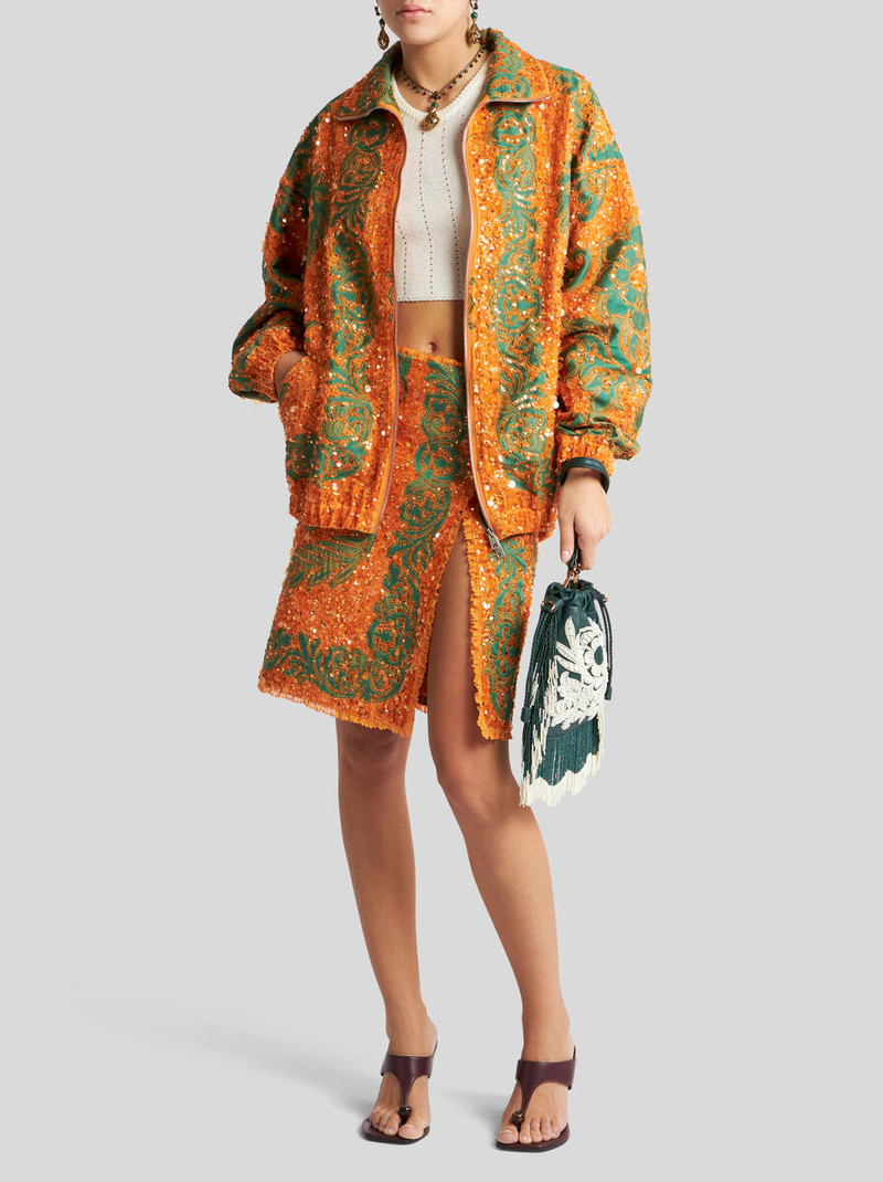 Etro BOMBER JACKET WITH ALL-OVER SEQUIN EMBROIDERY outlook