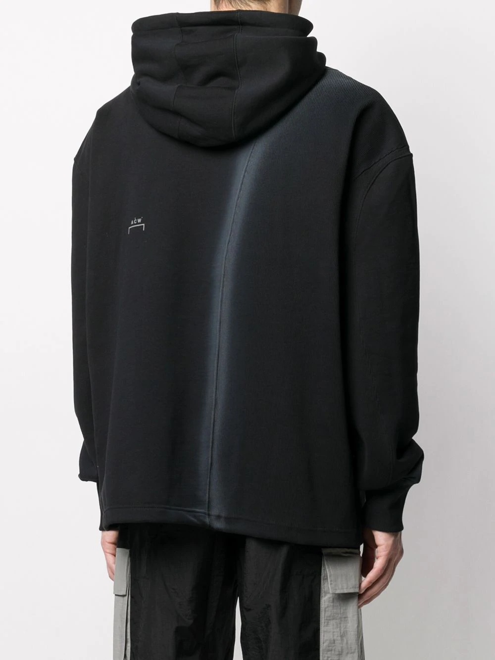 ribbed panel hoodie - 4