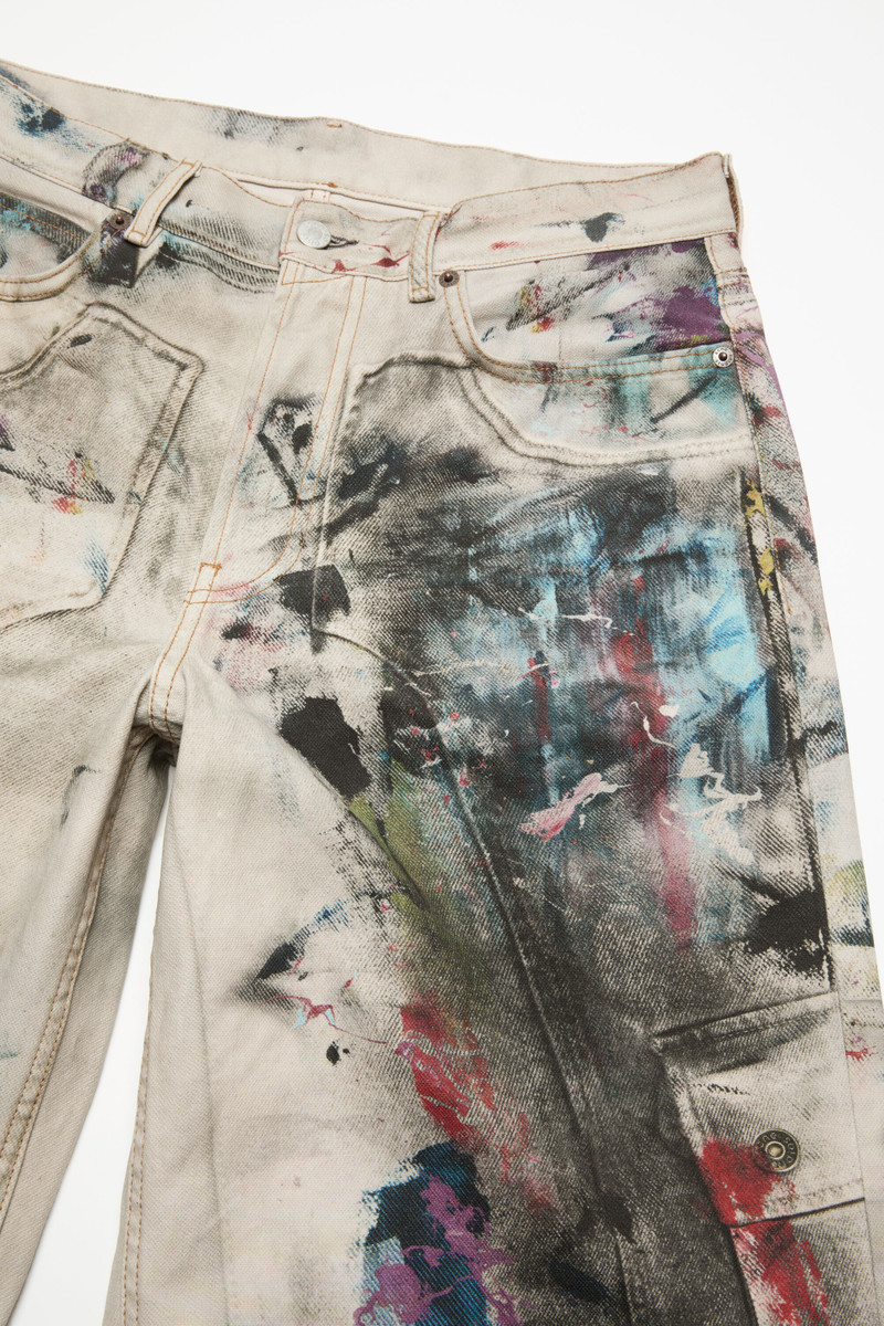 Baggy fit jeans - 1981 - White/multi 8