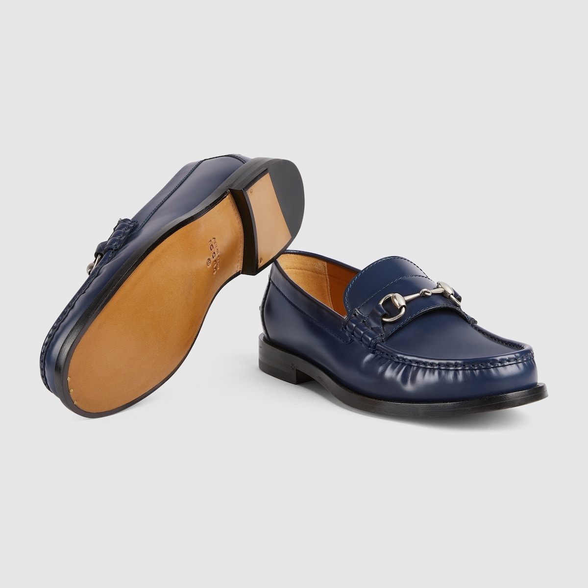 Mens navy gucci loafers online