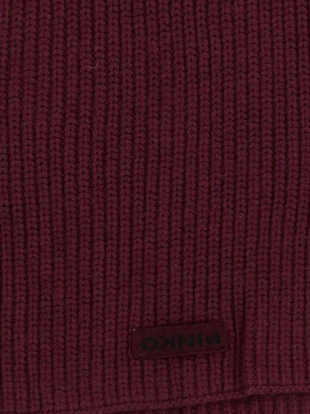 ribbed logo-patch scarf - 3