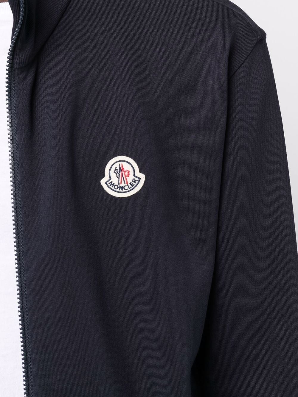 logo-patch zip-up sweatshirt - 5