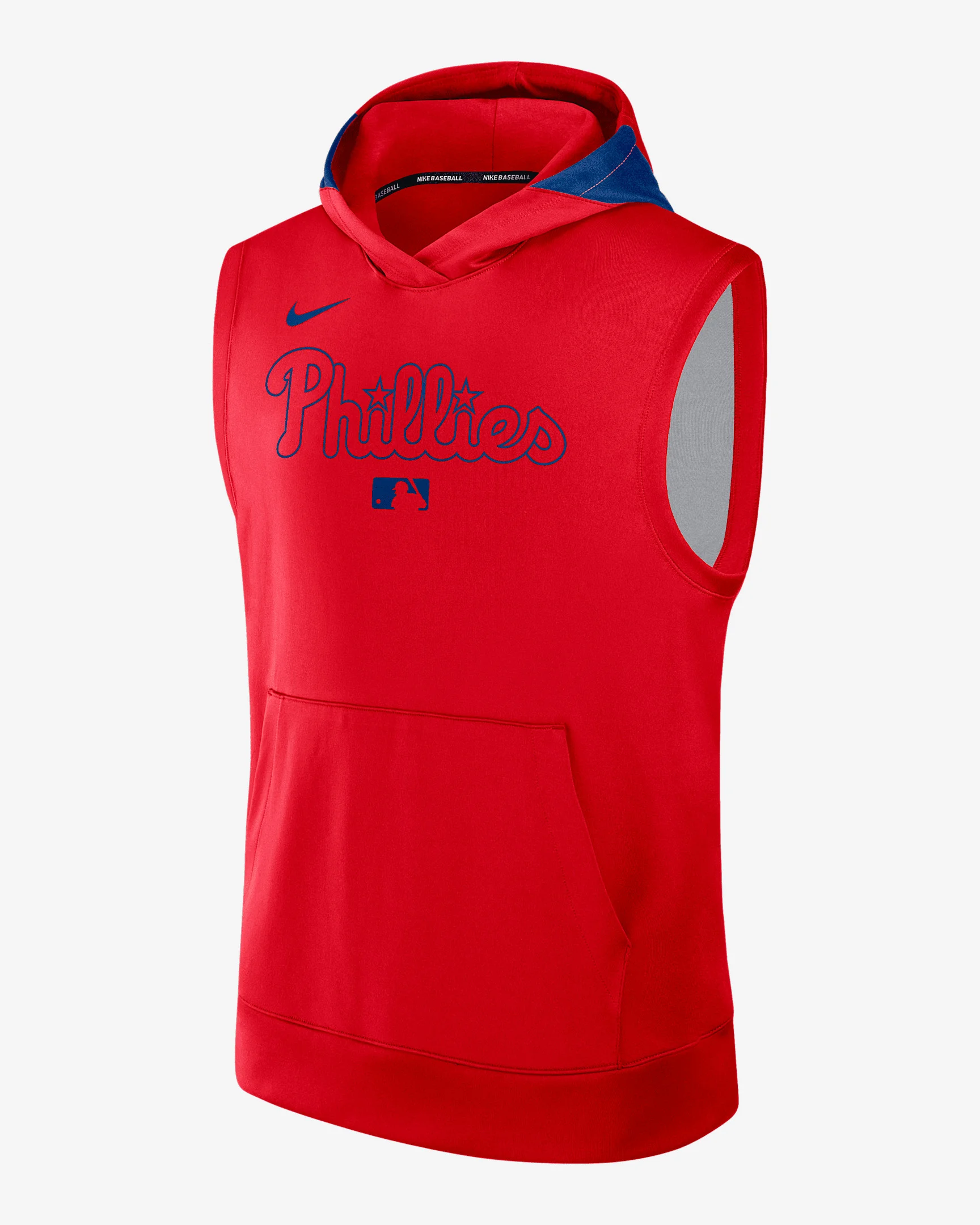Philadelphia Phillies Authentic Collection Men’s Nike Dri-FIT MLB Sleeveless Pullover Hoodie - 1