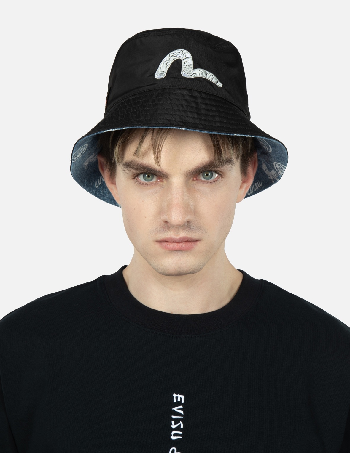 SEAGULL EMBROIDERY REVERSIBLE BUCKET HAT - 4