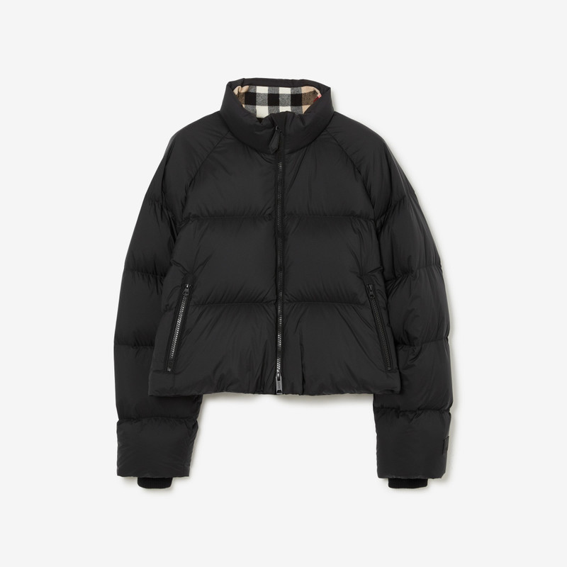 로고 Appliqué는 Puffer 재킷을 주름을 잡았습니다 - 1
