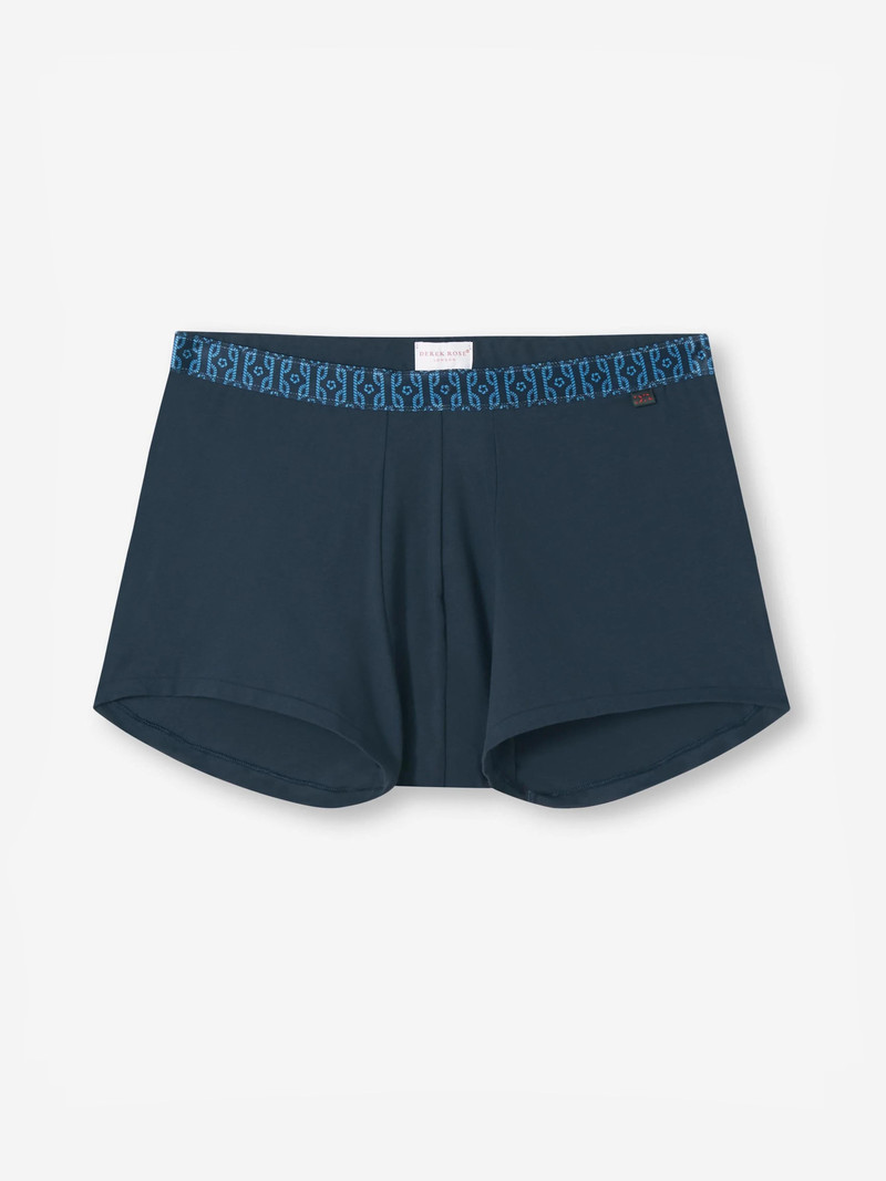 Derek Rose Men's Boxer Briefs Pima Cotton Stretch Navy Rope Print outlook