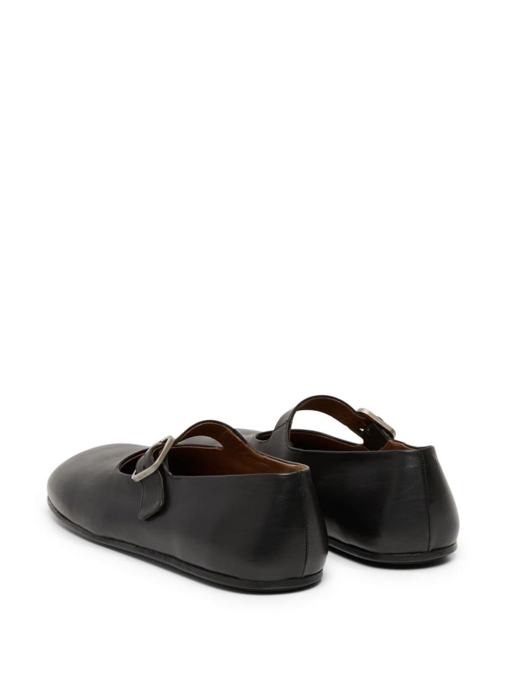 buckled leather ballerina shoes - 3