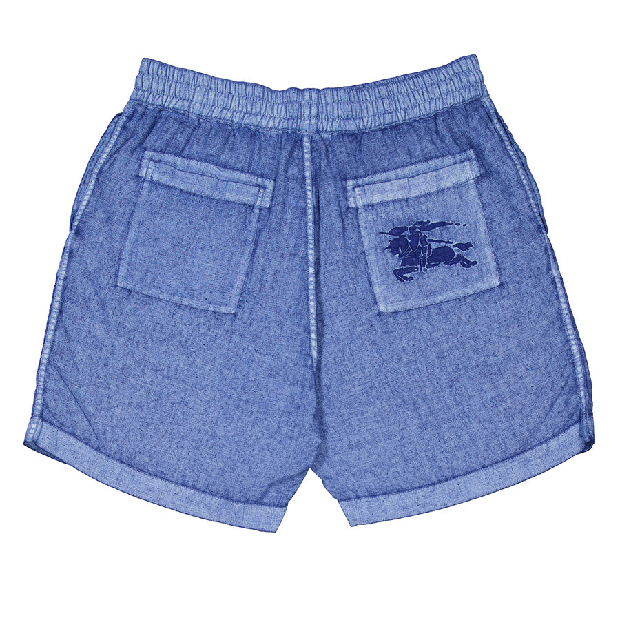 Burberry Equestrian Knight Applique Linen Shorts - 2