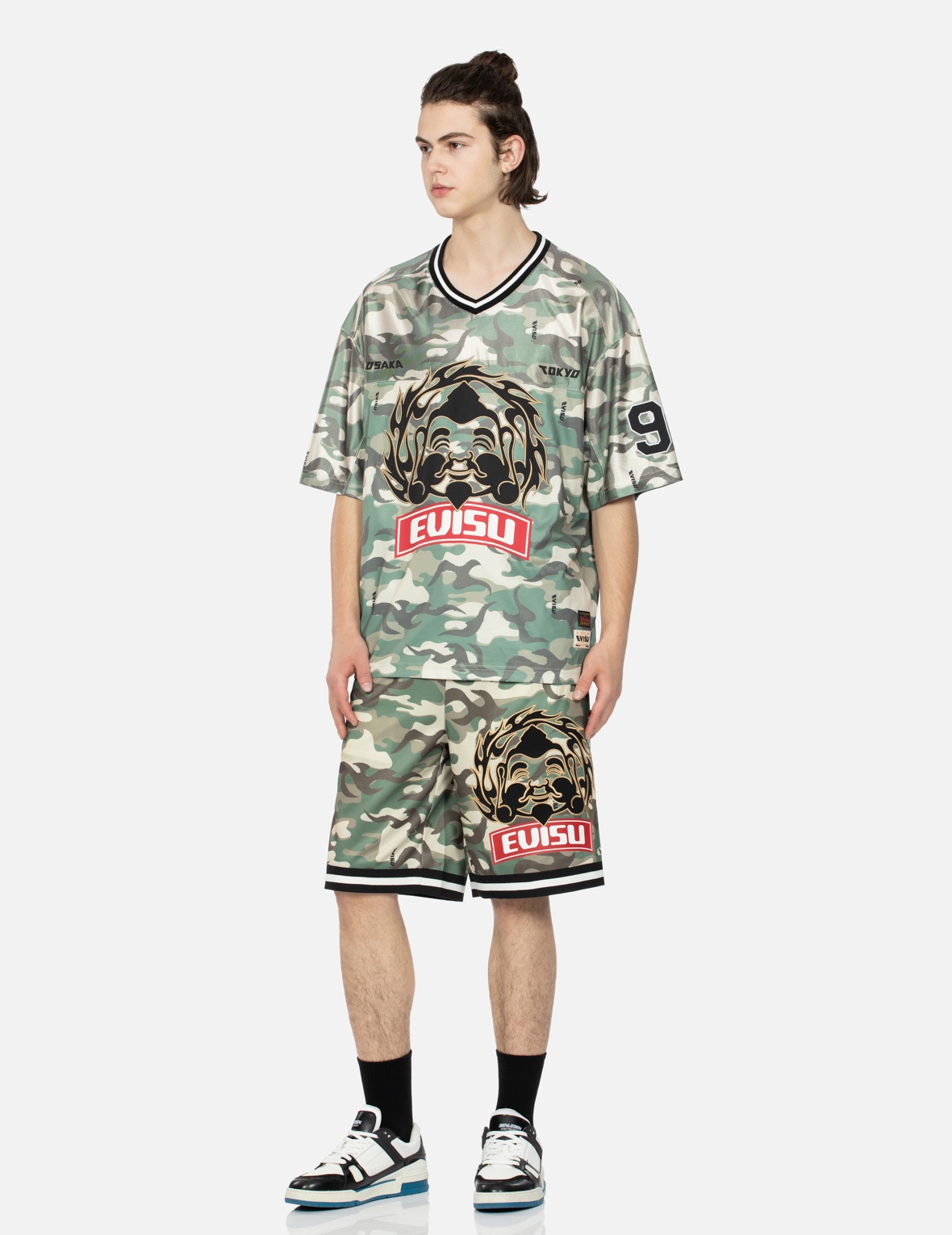 GODHEAD APPLIQUÉ MESH SHORTS - 3