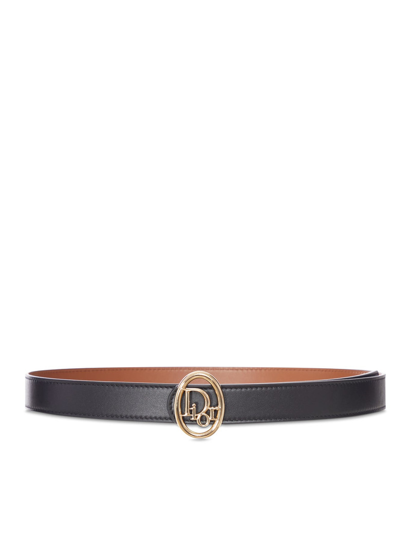 REVERSIBLE OBLIQUE BELT IN SMOOTH CALFSKIN 1