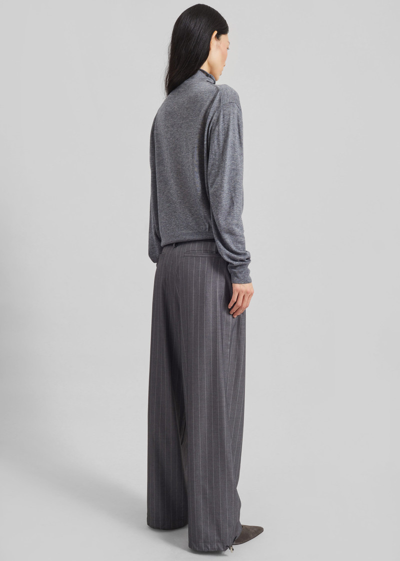 Vradal High Neck Cardigan - Grey 8