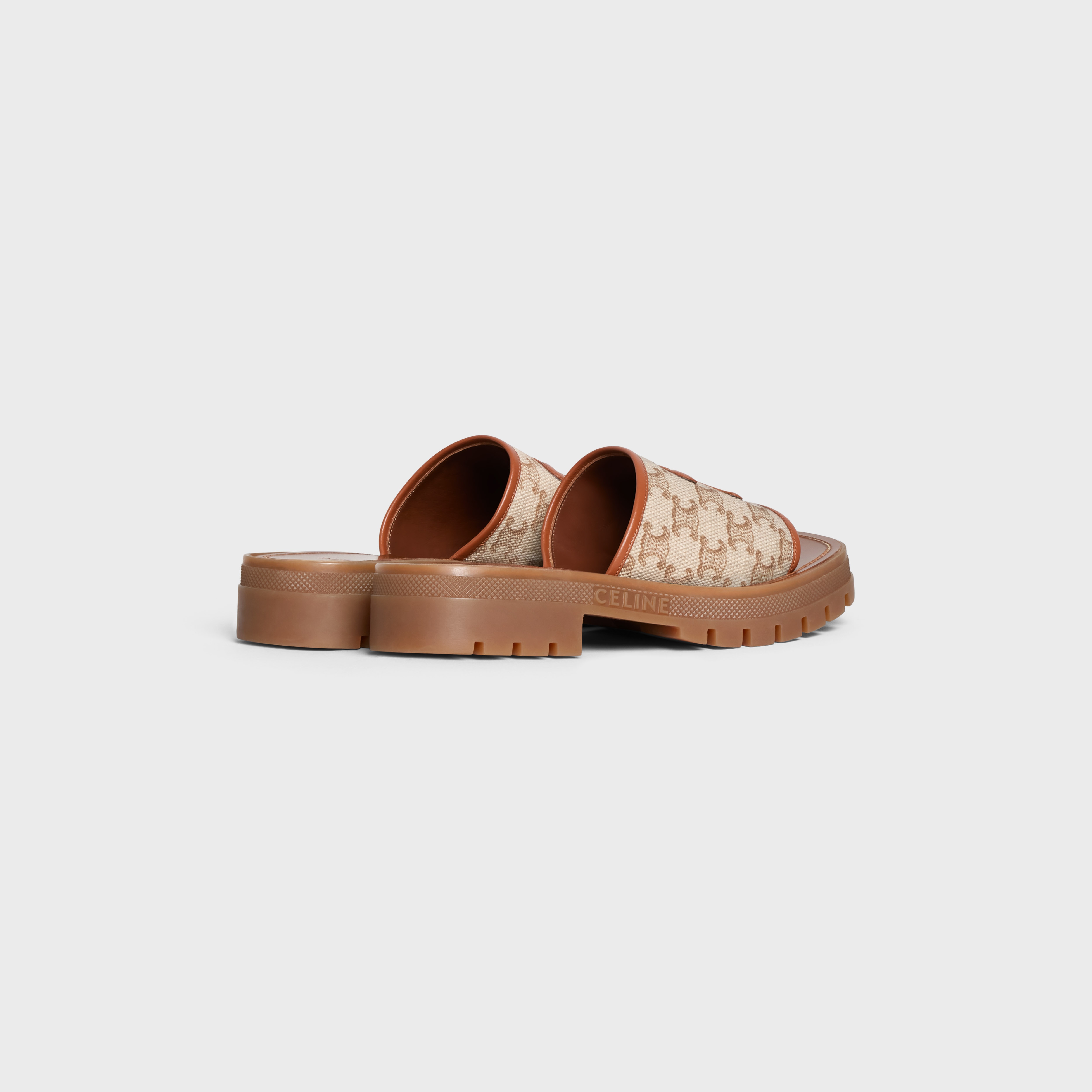 CLEA TRIOMPHE SLIDE in TRIOMPHE STAMPED CANVAS & CALFSKIN - 3