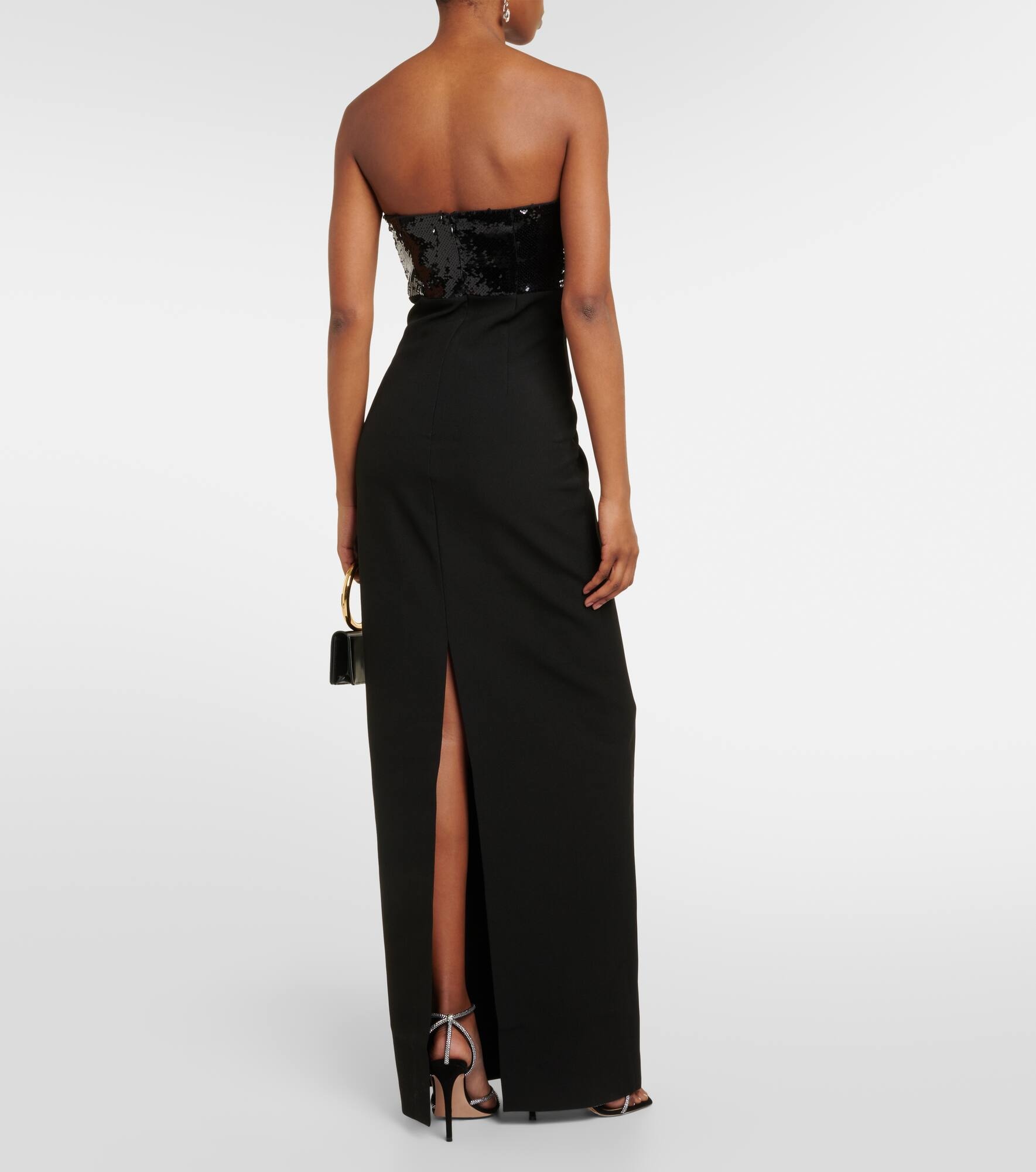 Embellished strapless gown - 3