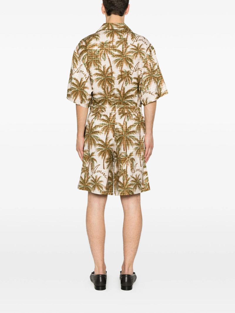 AMIRI Amiri Palm-tree-print Logo-embroidered Shorts outlook