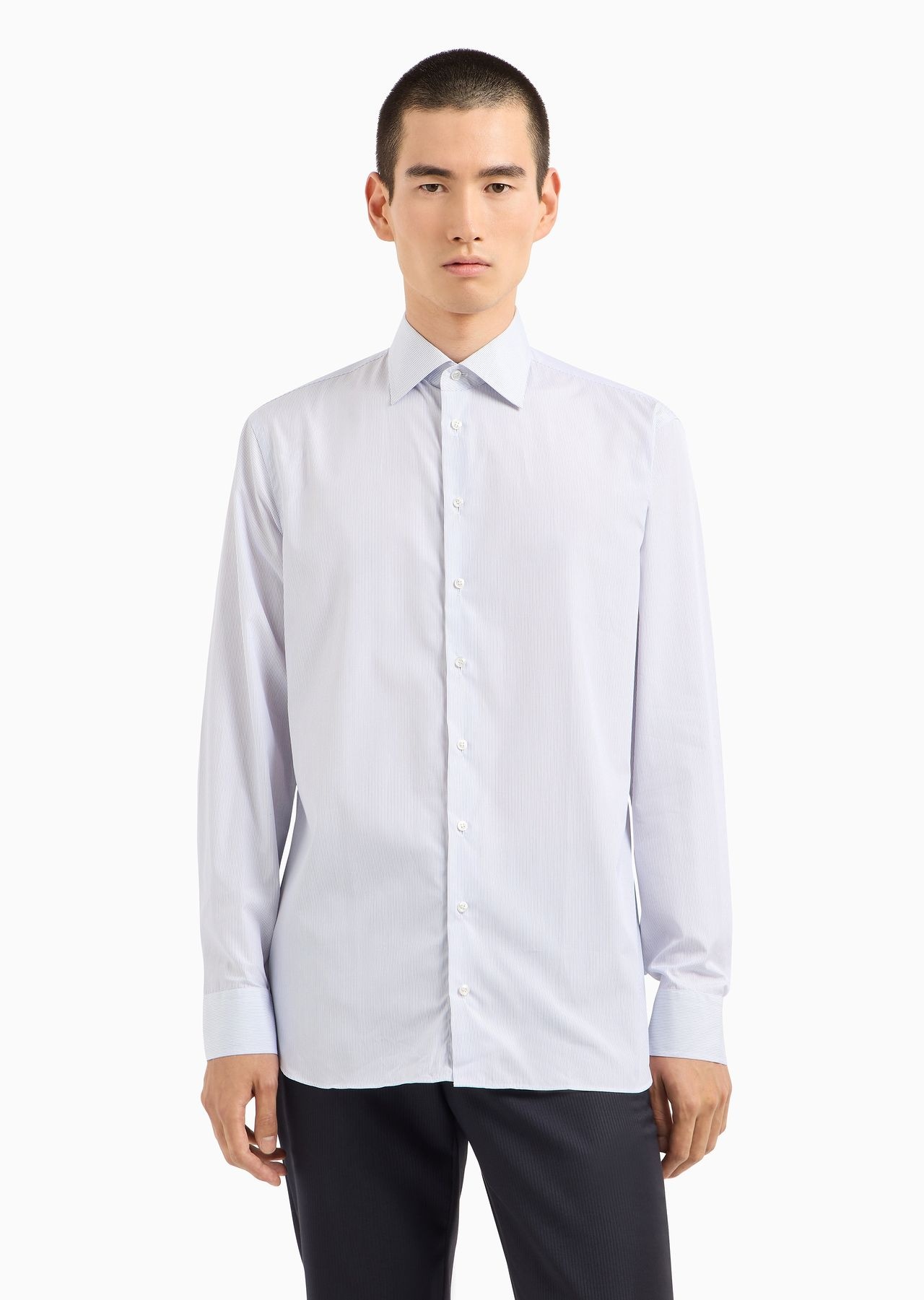 Regular-fit shirt in luxury cotton with a micro-pattern - 2