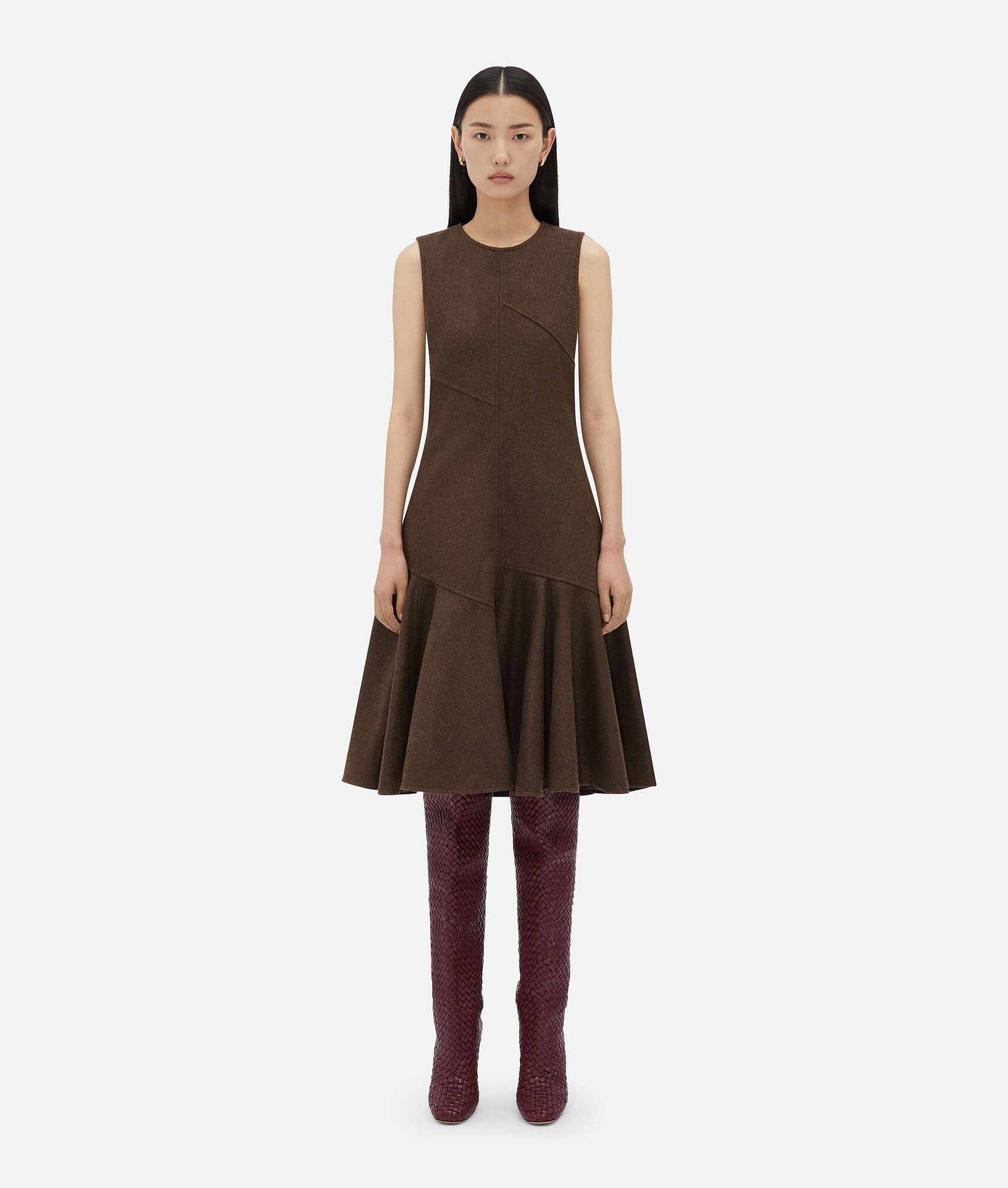 Wool Flannel Midi Dress - 1