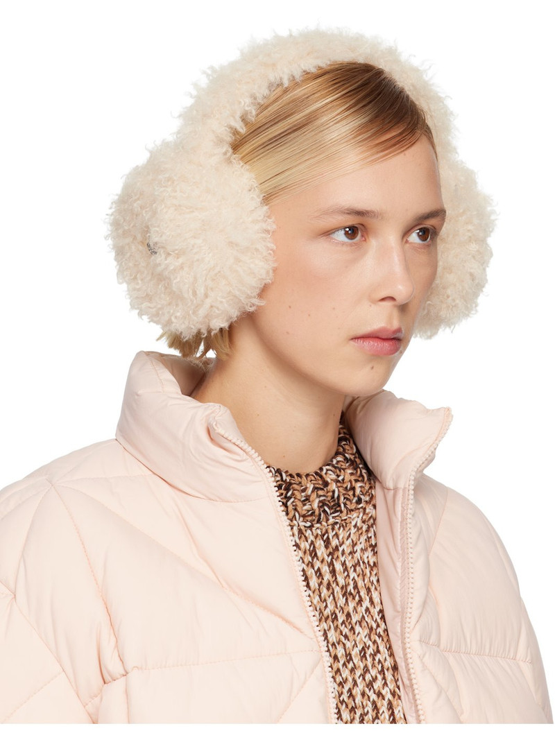 Moncler Beige Logo Ear Muffs outlook