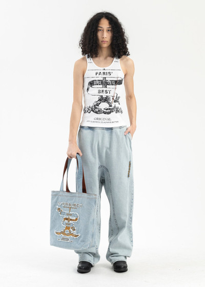 Y/Project ICEBLUE PINCHED LOGO SOUFFLE JEANS outlook