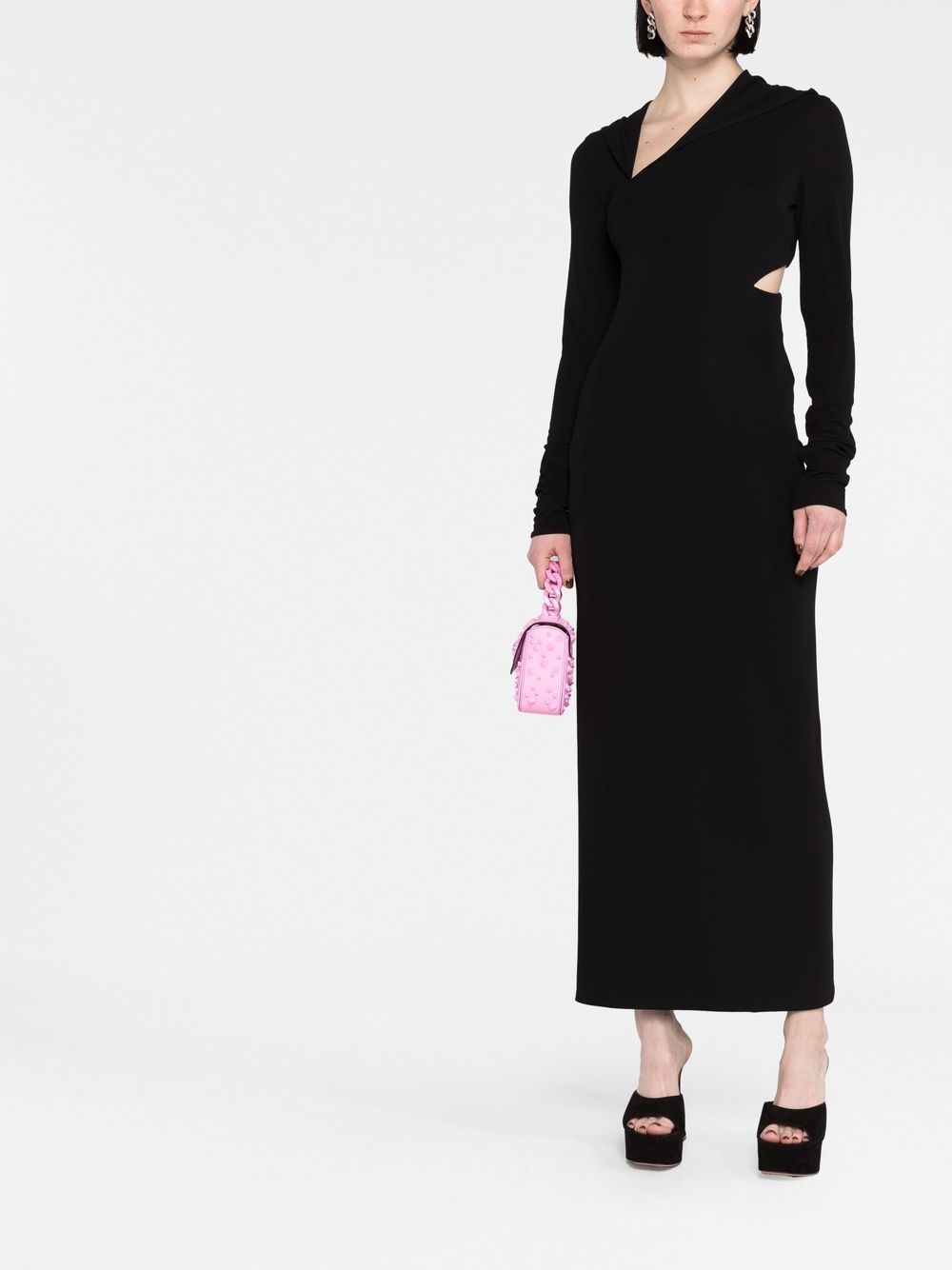 cut-out hooded maxi dress - 2