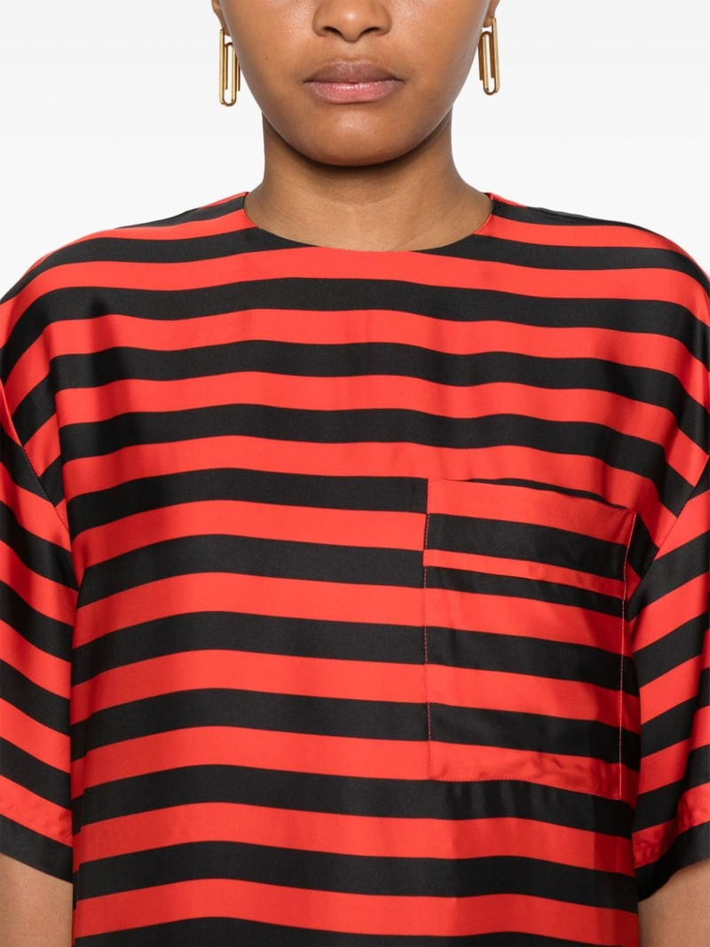 striped satin mini dress 5