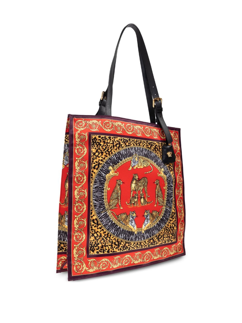 animal-print baroque tote bag - 3