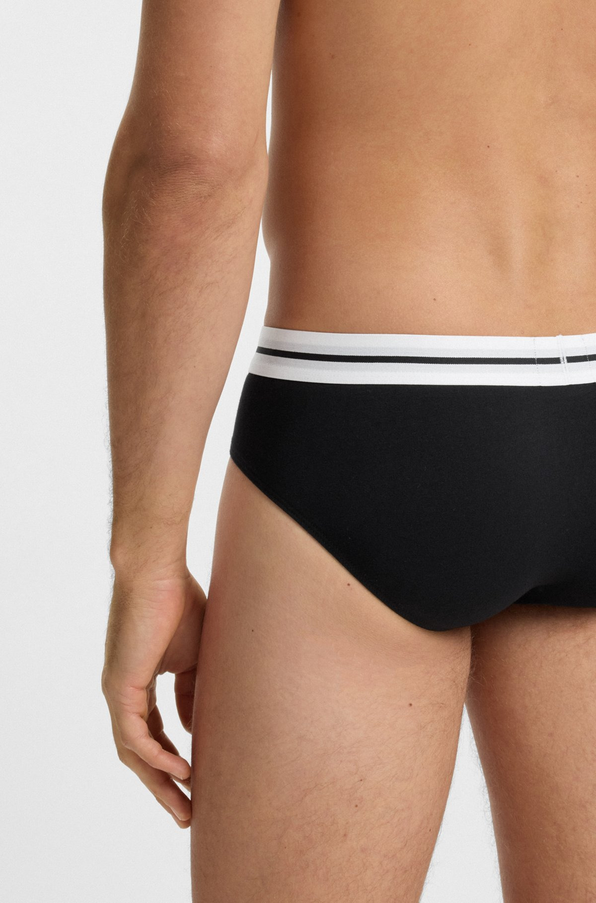 THREE-PACK OF STRETCH-COTTON TRUNKS WITH LOGO WAISTBANDS - 5