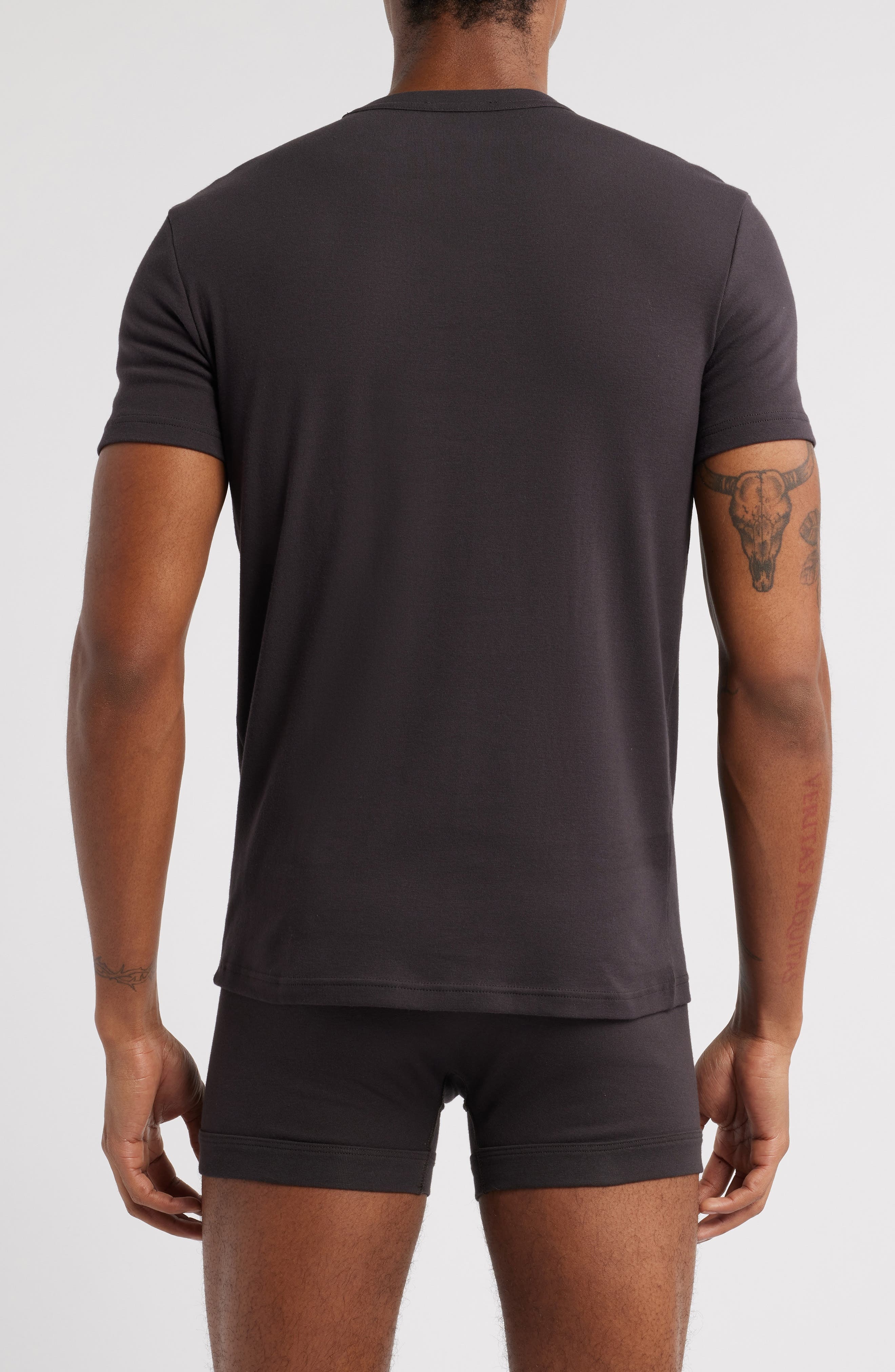 TOM FORD Cotton Jersey Crewneck T-Shirt in Dark Mink at Nordstrom - 2