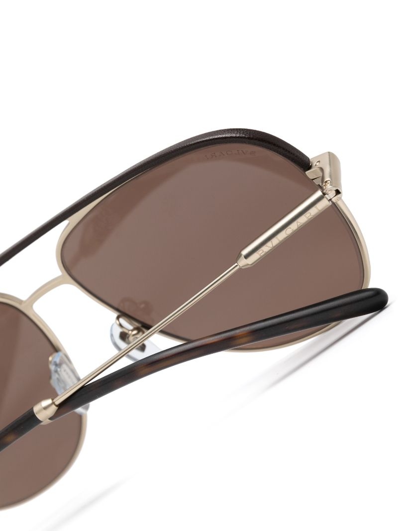 round-frame straight-arm sunglasses - 3