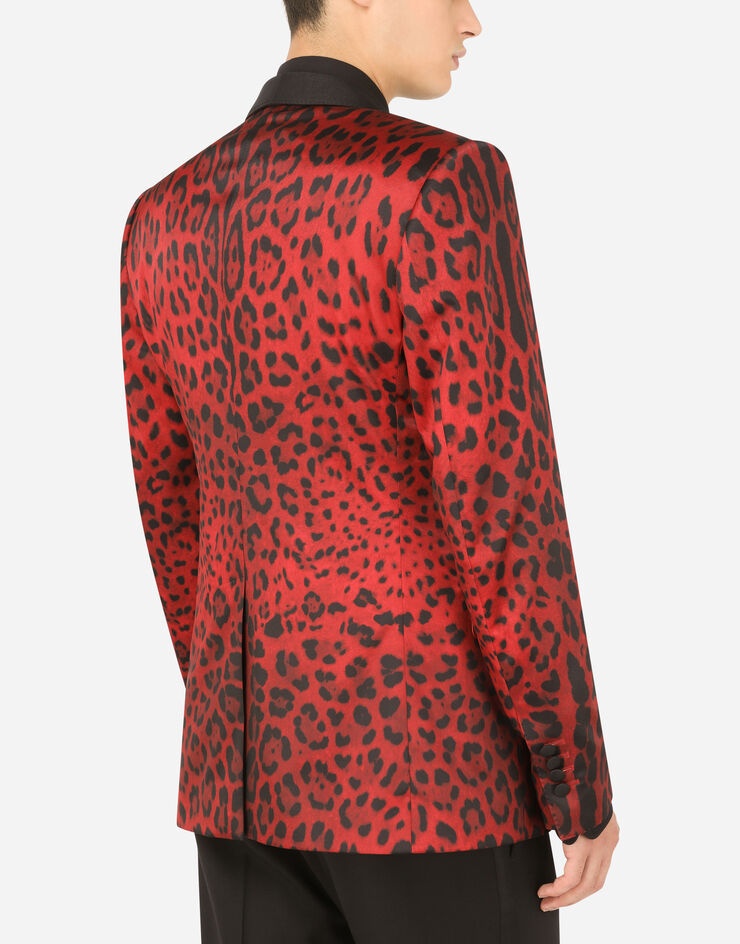 Leopard-print satin Sicilia-fit tuxedo jacket - 5